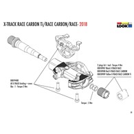 Zatyczki Look X-Track Race Carbon Ti, złote, z kluczem montażowym