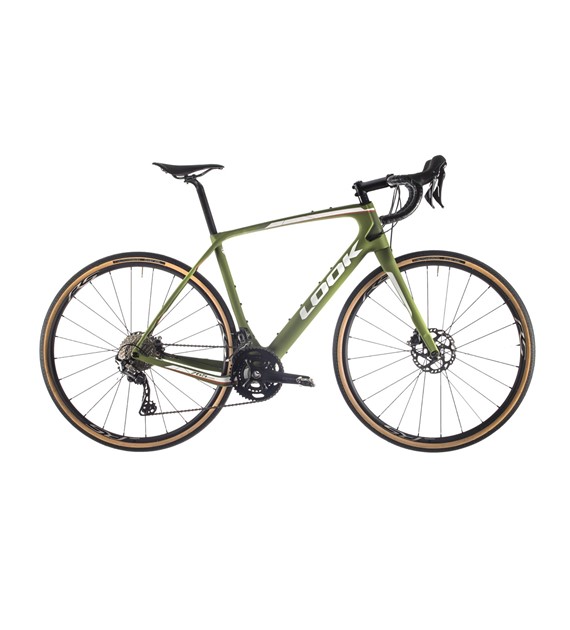 Rower Look 2023 765 Gravel Green Mat GRX 600 2x11 Shimano WH-RS 370 M