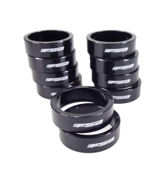 Podkładki na rurę widelca FSA Alloy Spacer black - 1-1/8 x 10mm 10 sztuk