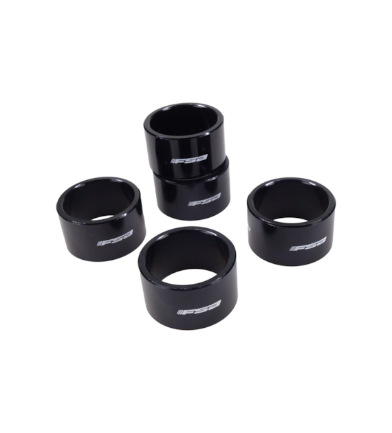 Podkładki na rurę widelca FSA Alloy Spacer black - 1-1/8 x 20mm 5 sztuk