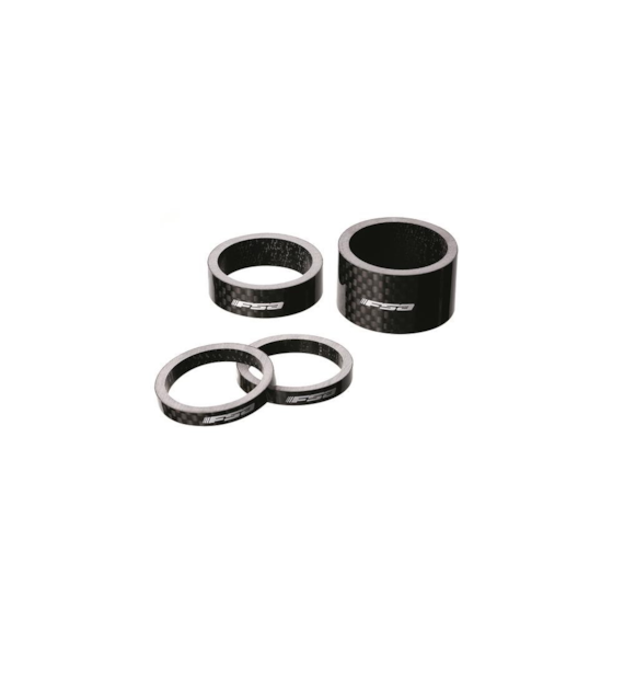 Podkładka na rurę widelca FSA Carbon Spacer 1-1/8 x 20mm czarna, FSA logo H2373