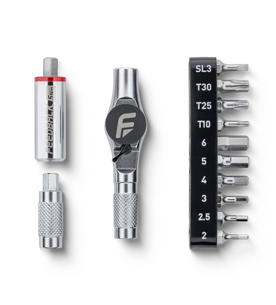 Klucz dynamometryczny Feedback Sports,  Reflex Fixed Torque Ratchet Kit, 5Nm  z grzechotką i zestawem bitów