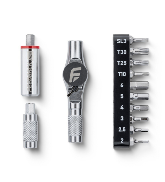Klucz dynamometryczny Feedback Sports,  Reflex Fixed Torque Ratchet Kit, 5Nm  z grzechotką i zestawem bitów