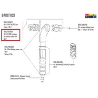 Jarzmo sztycy Look E-POST R5/R32 RAIL CARBON