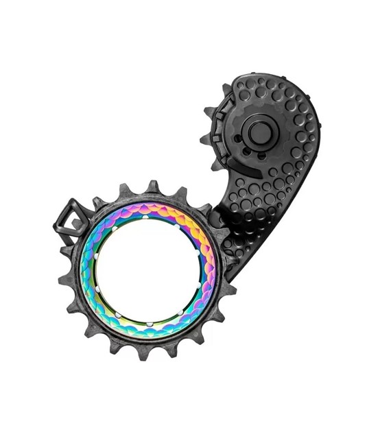 Wózek przerzutki Absoluteblack HollowCage Carbon Ceramic R9100/8000, PVD rainbow