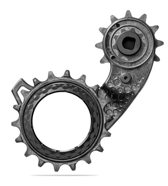 Wózek przerzutki Absoluteblack HollowCage V2 Carbon Ceramic Sram Etap AXS 12s, czarny