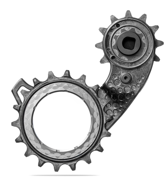 Wózek przerzutki Absoluteblack HollowCage V2 Carbon Ceramic Sram Etap AXS 12s, titanium
