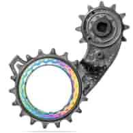 Wózek przerzutki Absoluteblack HollowCage V2 Carbon Ceramic Sram Etap AXS 12s, PVD rainbow
