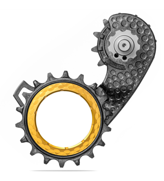 Wózek przerzutki Absoluteblack HollowCage V2 Carbon Ceramic R9200, złoty