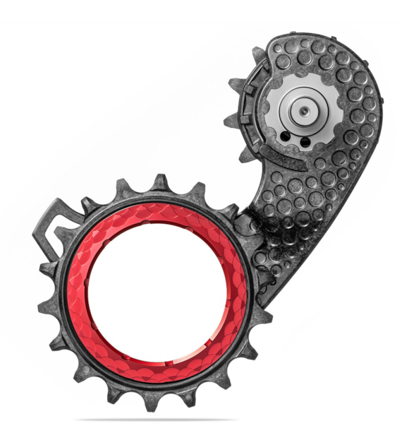Wózek przerzutki Absoluteblack HollowCage V2 Carbon Ceramic R9200, czerwony