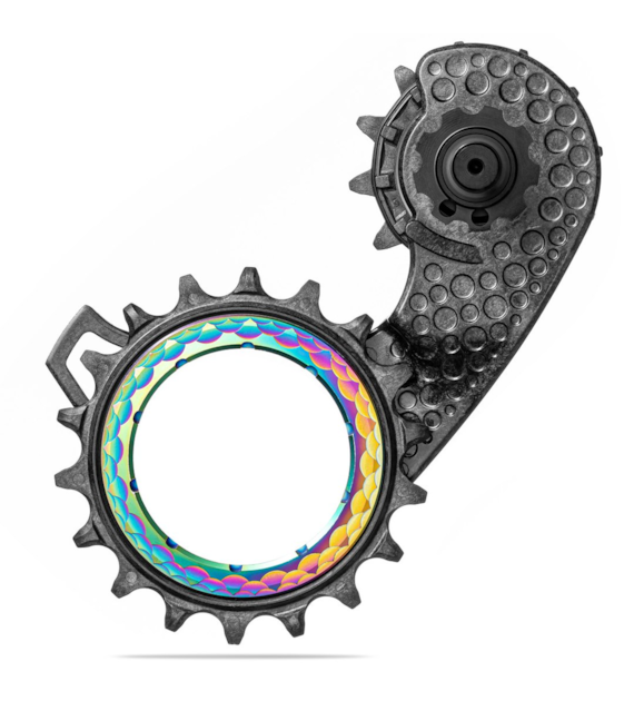Wózek przerzutki Absoluteblack HollowCage V2 Carbon Ceramic R8100, PVD rainbow