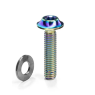 Śruba Absoluteblack Titanium Flat Mount Bolt M5 x 22mm, rainbow