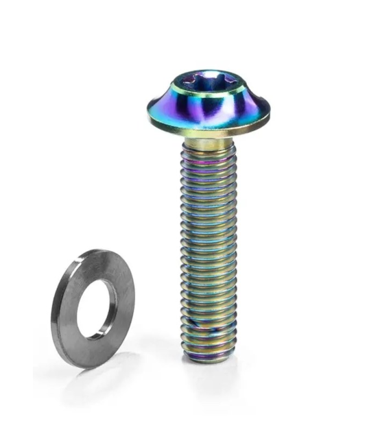 Śruba Absoluteblack Titanium Flat Mount Bolt M5 x 22mm, rainbow