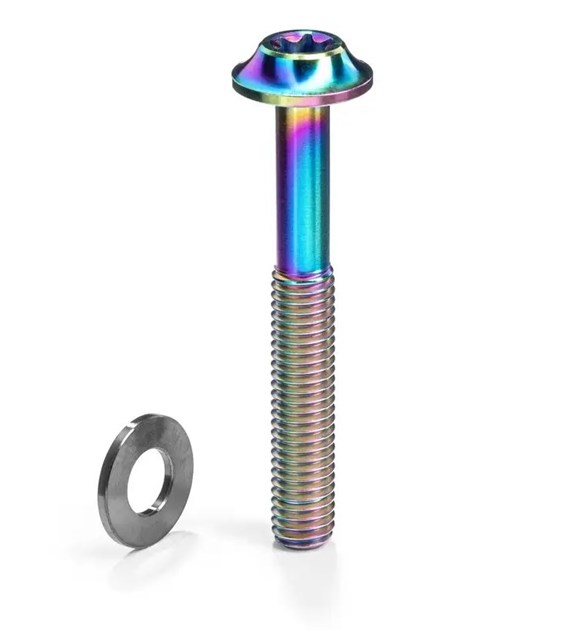 Śruba Absoluteblack Titanium Flat Mount Bolt M5 x 37mm, rainbow