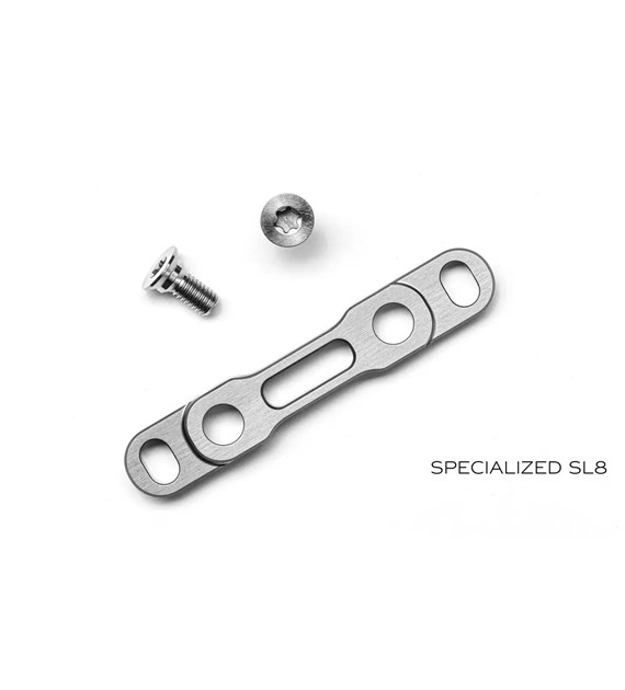 Adapter przedni Flat-Mount AbsoluteBLACK do hamulców Sram, Specialized SL8, titanium