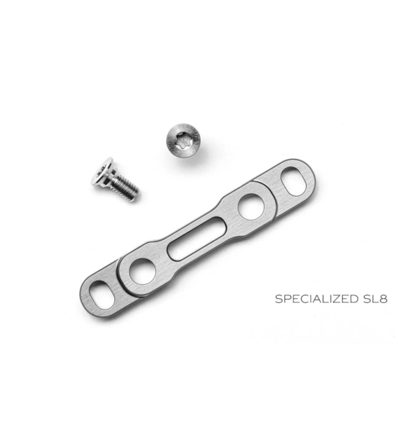 Adapter przedni Flat-Mount AbsoluteBLACK do hamulców Sram, Specialized SL8, titanium