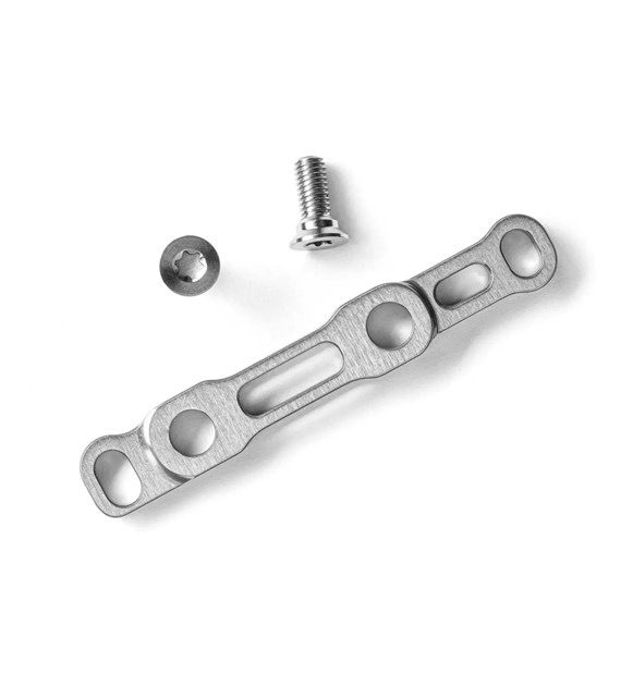 Adapter przedni Flat-Mount AbsoluteBLACK do hamulców Shimano, titanium