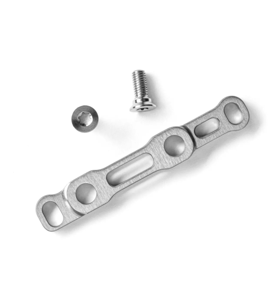 Adapter przedni Flat-Mount AbsoluteBLACK do hamulców Shimano, titanium