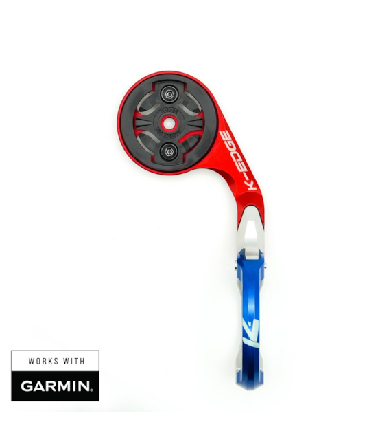 Uchwyt K-Edge do Garmin Race Mount, 31.8mm, niebieski/czerwony
