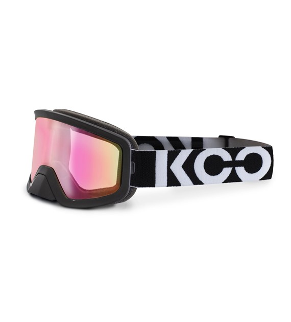 Gogle Koo Edge Black, Pink Mirror Lenses