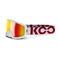 Gogle Koo Edge White, Red Mirror Lenses