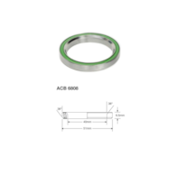 Łożysko sterowe Enduro Stainless ACB 6808 SS, 40x51x6,5 (36x36)