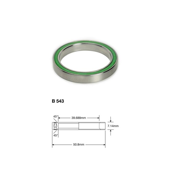 Łożysko sterowe Enduro Stainless B 543 LLB SS, 1 9/16x2x9/32 