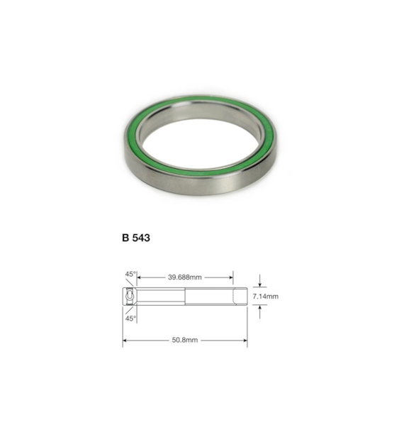 Łożysko sterowe Enduro Stainless B 543 LLB SS, 1 9/16x2x9/32 