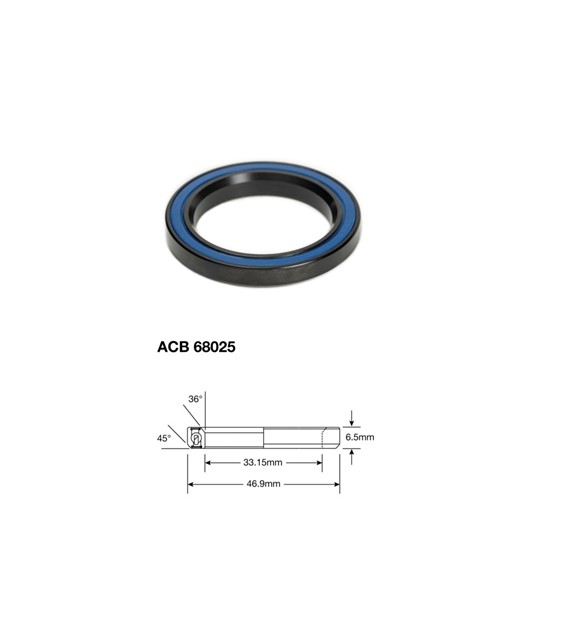 Łożysko sterowe Enduro Angular Contact AC,B ABEC-5, 68025 CC, 33,15x46,9x6,5 (36x45)