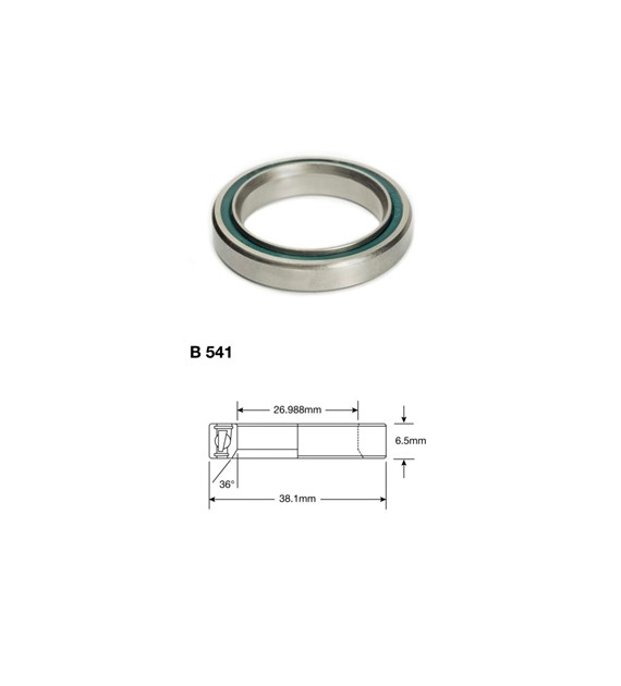 Łożysko sterowe Enduro Stainless B 541 SS, 1 1/16x1,5x9/32 