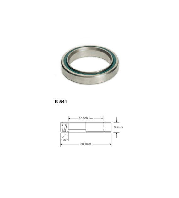 Łożysko sterowe Enduro Stainless B 541 SS, 1 1/16x1,5x9/32 