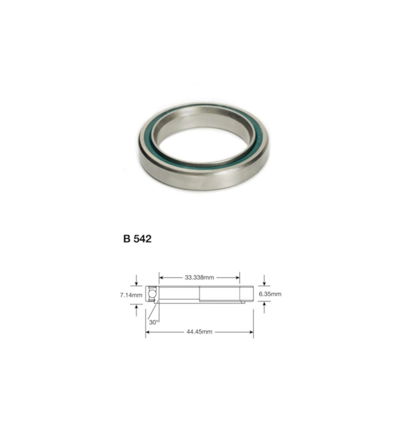 Łożysko sterowe Enduro Stainless B 542 SS, 1 5/16x1 3/4x9/32 