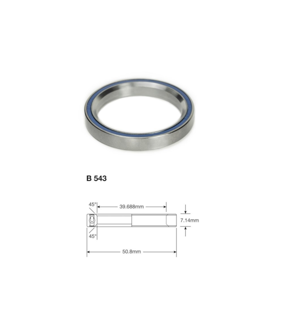Łożysko sterowe Enduro Abec 3, B 543 2RS MAX, 1 1/16 x1,5 x9/32 
