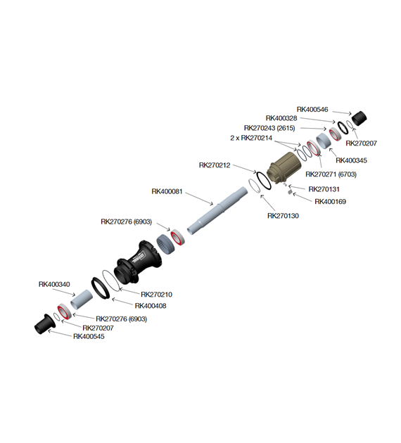 Adapter Corima RK400545 do piasty DX tył, lewy, oś 12mm