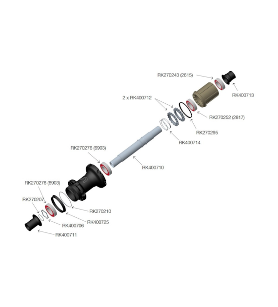 Adapter Corima RK400713 do piasty EVO tył, prawy, oś 12mm